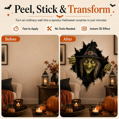 🔥Last Day 50% OFF- Halloween Break-In 3D Wall Decals
