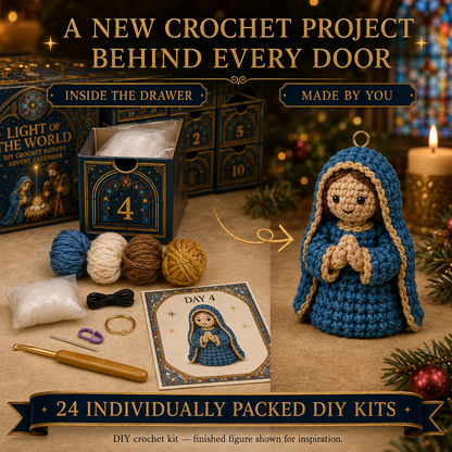 🔥49% Off Last Day - 24‑Day DIY Crochet Nativity Advent Calendar