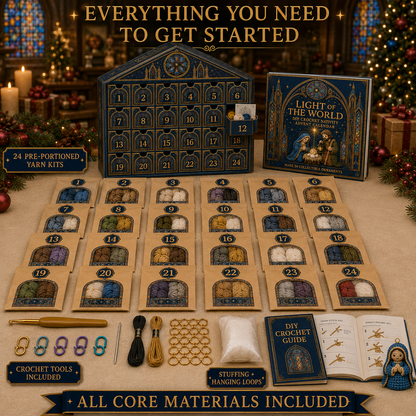 🔥49% Off Last Day - 24‑Day DIY Crochet Nativity Advent Calendar