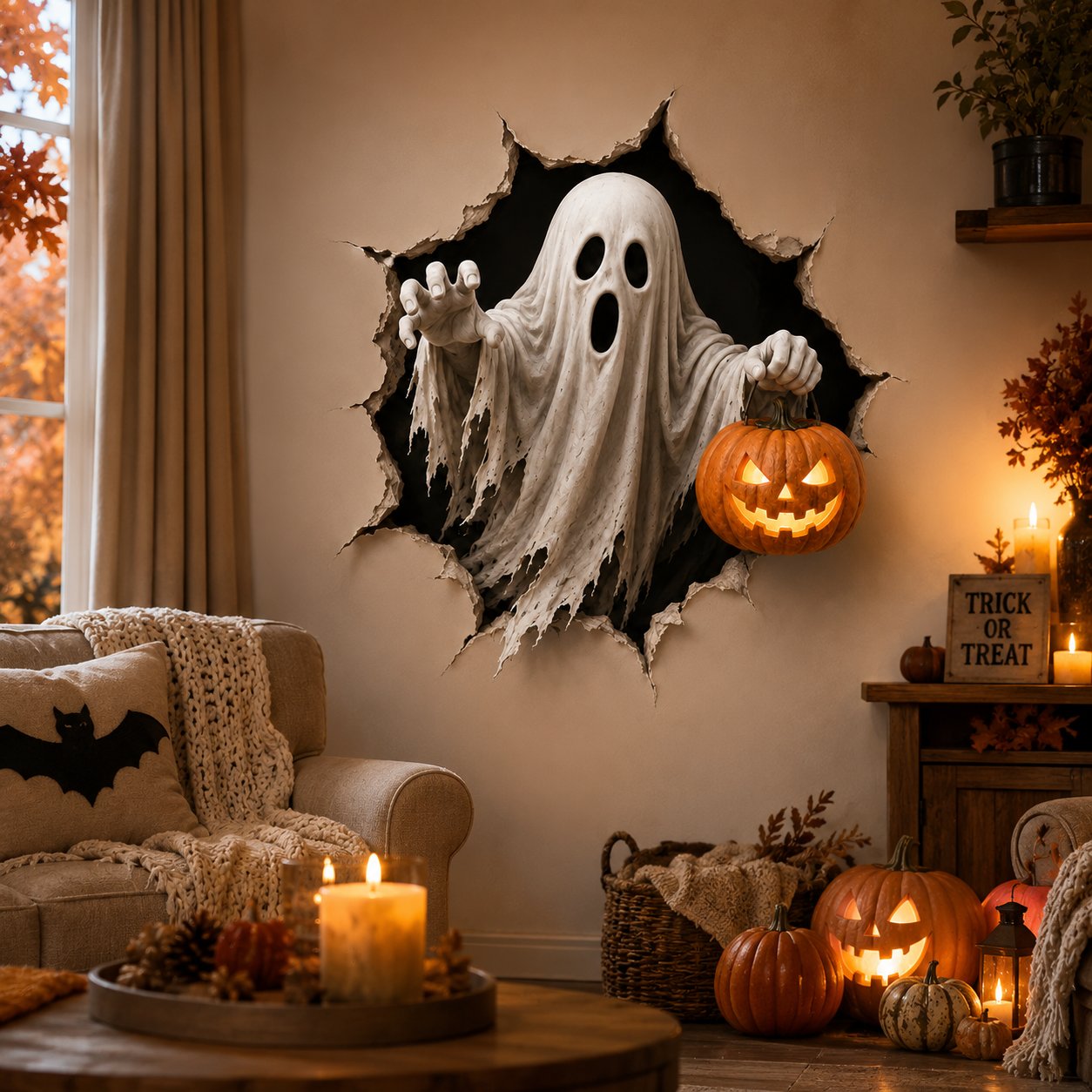 🔥Last Day 50% OFF- Halloween Break-In 3D Wall Decals