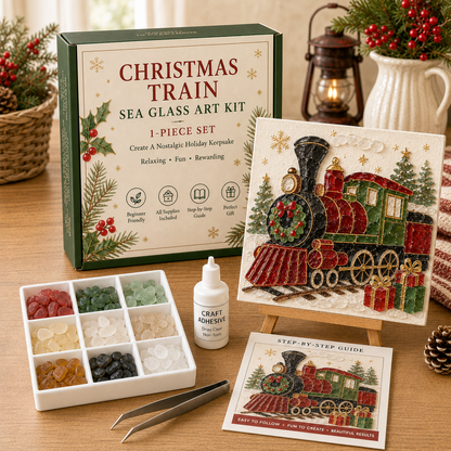 ⏳ Last Day 49% OFF – 🎄 Christmas Sea Glass Art Kit