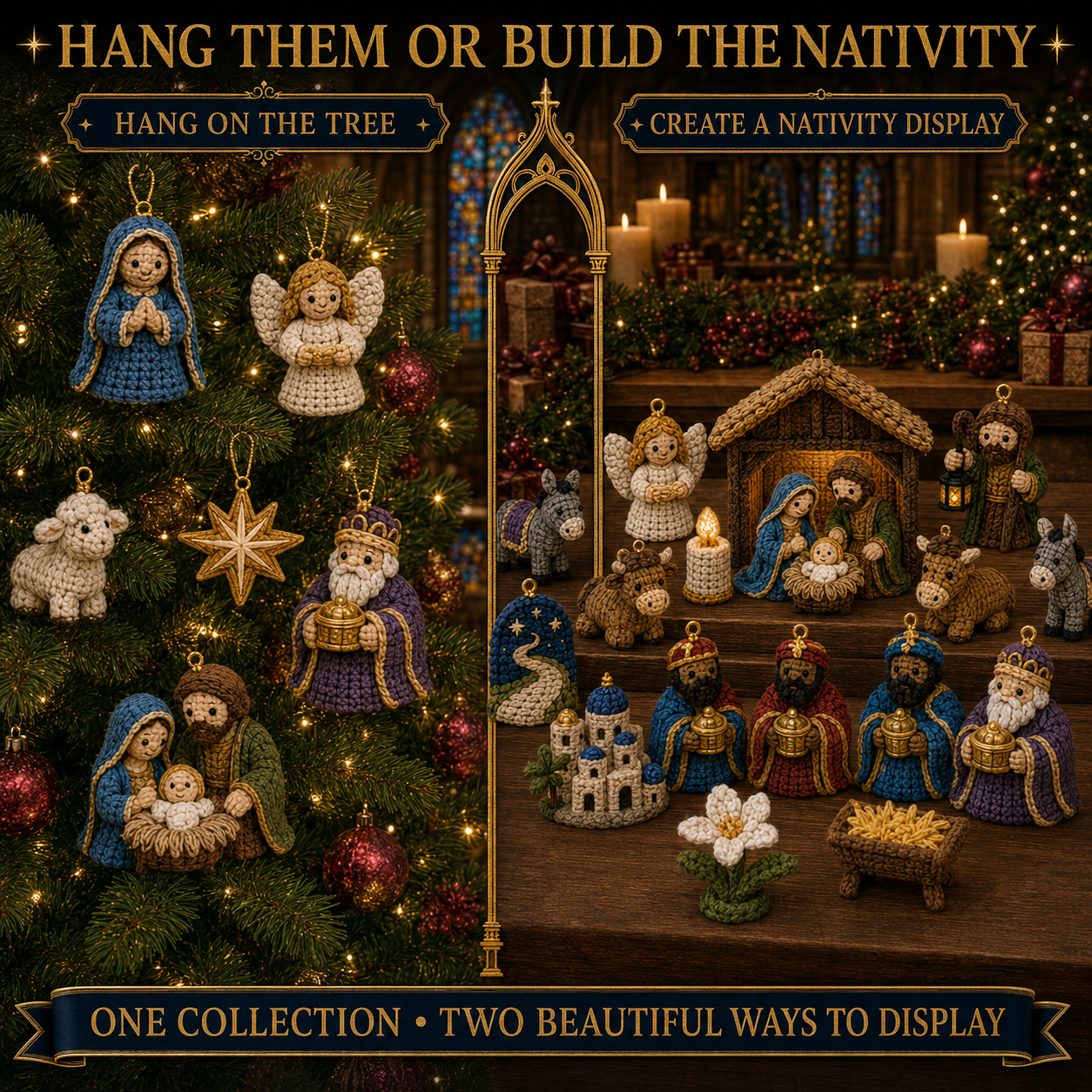 🔥49% Off Last Day - 24‑Day DIY Crochet Nativity Advent Calendar