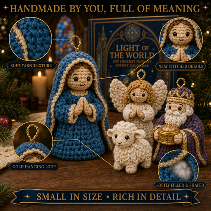 🔥49% Off Last Day - 24‑Day DIY Crochet Nativity Advent Calendar