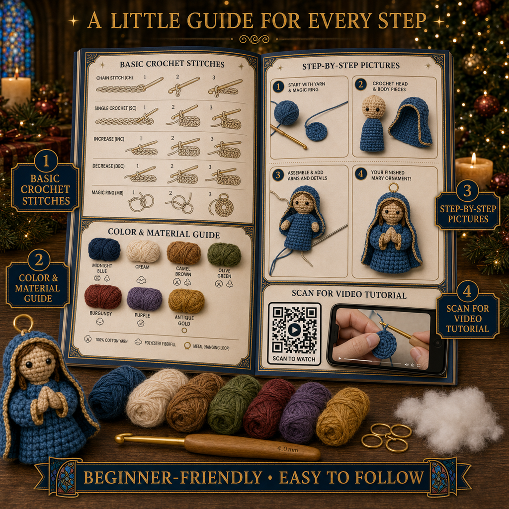 🔥49% Off Last Day - 24‑Day DIY Crochet Nativity Advent Calendar