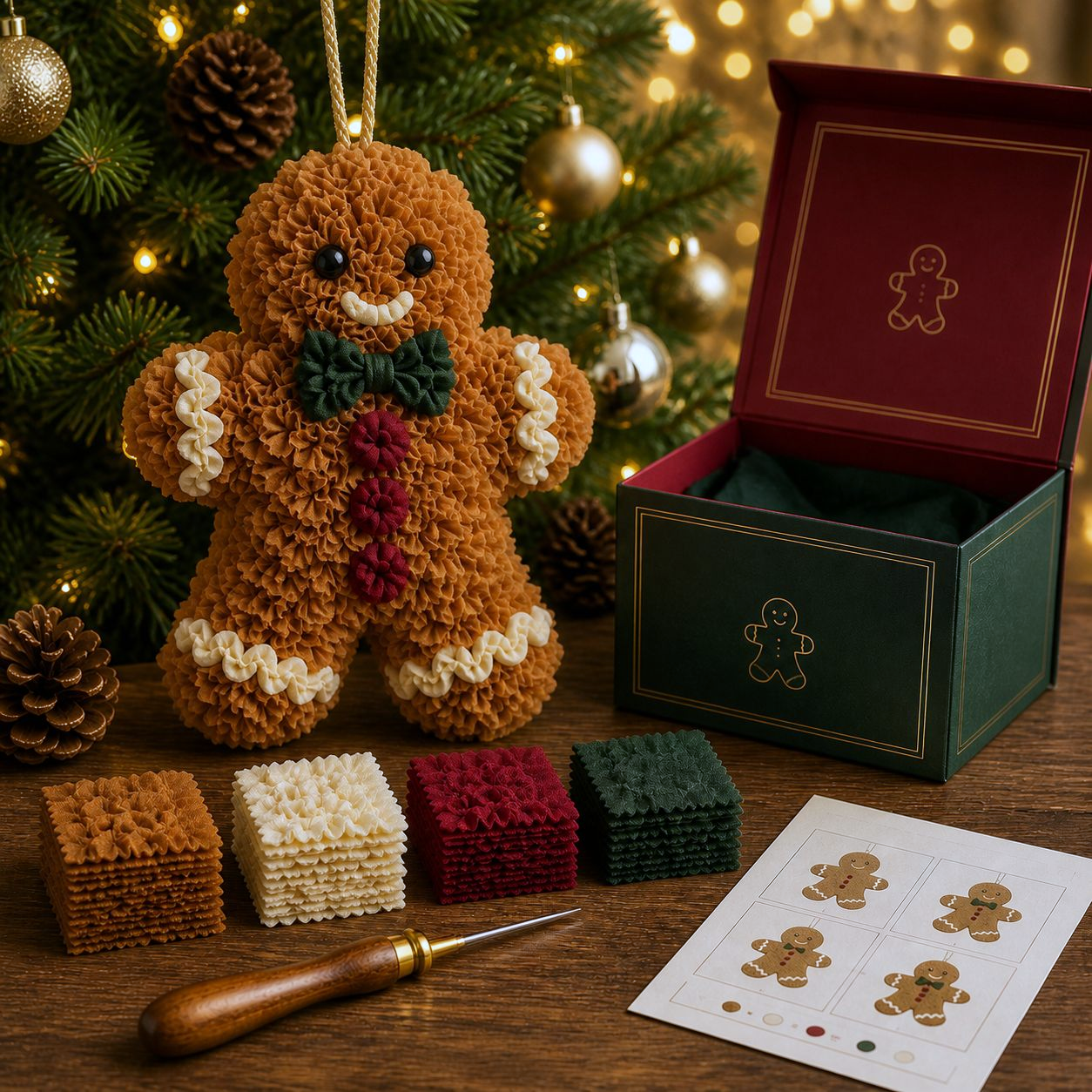 🔥49% Off Last Day - BUY 3 GET 1 FREE🔥 3D Fabric Poke Christmas Ornament Kit