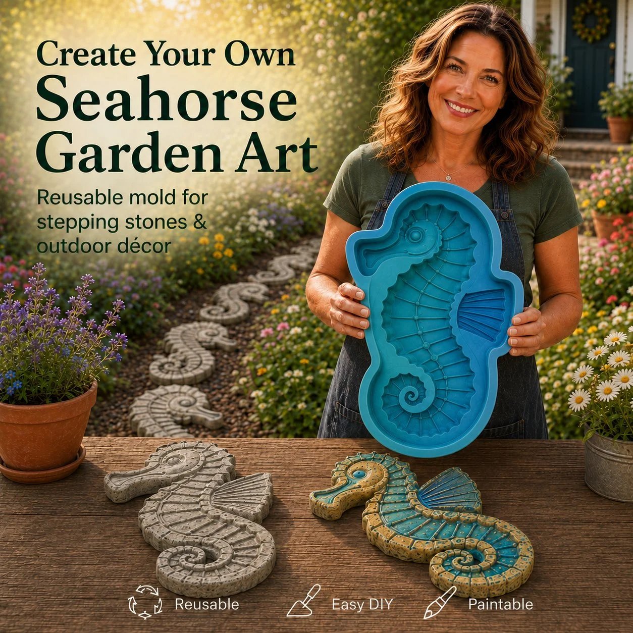 💥 LAST DAY 49% OFF - 🌊 Reusable Ocean Theme Garden Art Mold – Make Your Garden Truly One of a Kind (📦Buy 2 Free Shipping)