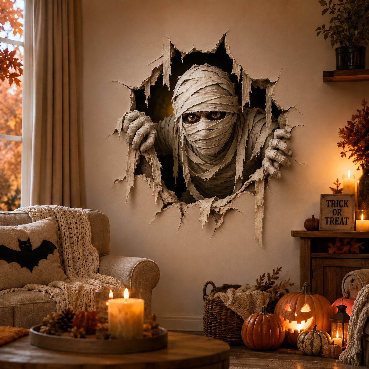🔥Last Day 50% OFF- Halloween Break-In 3D Wall Decals