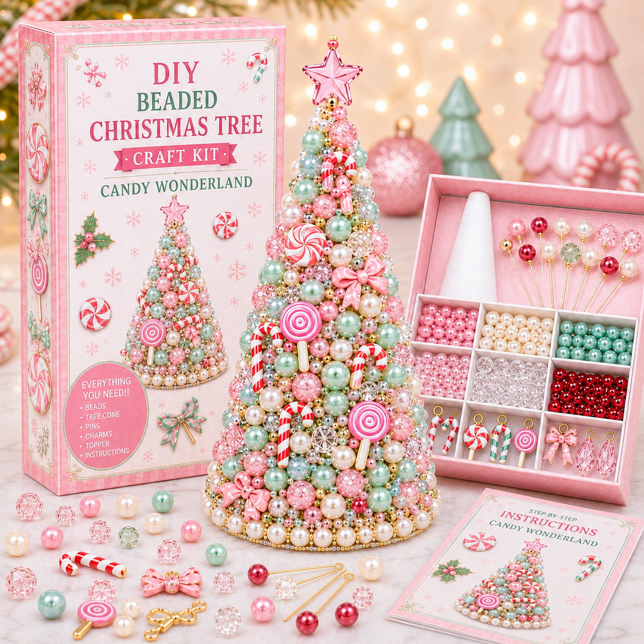 🎄DIY Beaded Christmas Tree Craft Kit🎄