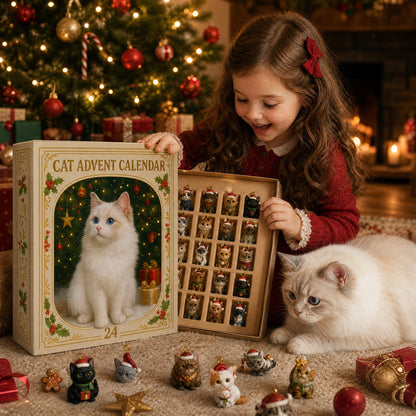 ⏰BUY 2 GET 1 FREE⏰2026 Cat Advent Calendar Gift for Adults Friends Cat Owners and Lovers Christmas Holiday Countdown Gift 24 Designs Cats Charm Christmas Tree Ornament