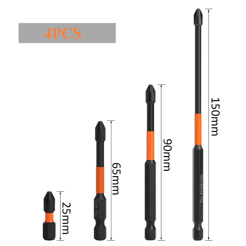 Magnetic Cross Impact Screwdriver Bits Set