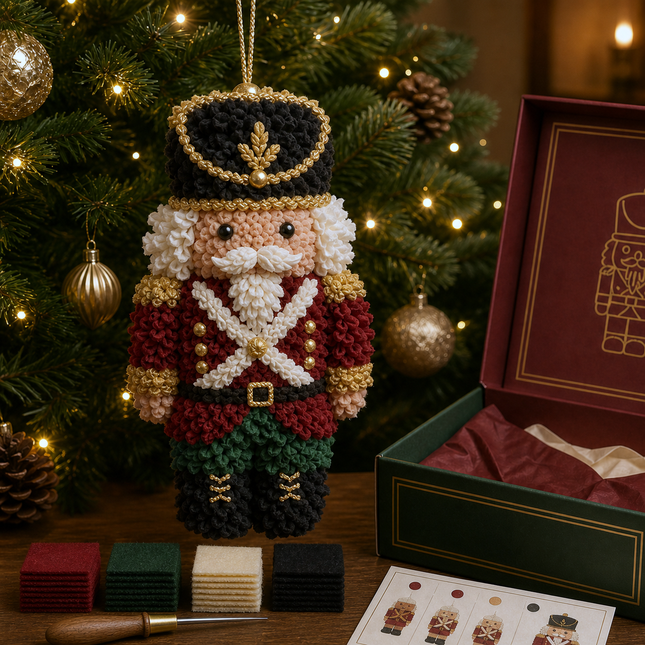 🔥49% Off Last Day - BUY 3 GET 1 FREE🔥 3D Fabric Poke Christmas Ornament Kit