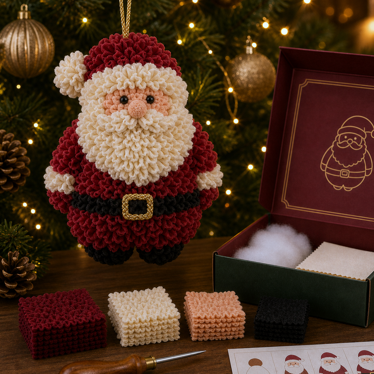 🔥49% Off Last Day - BUY 3 GET 1 FREE🔥 3D Fabric Poke Christmas Ornament Kit